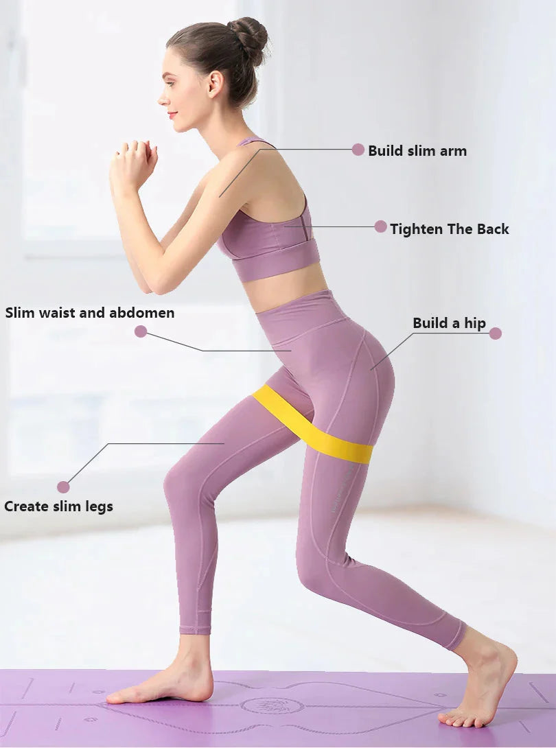 Elastic Resistance Bands Set for Yoga, Pilates, and Strength Training