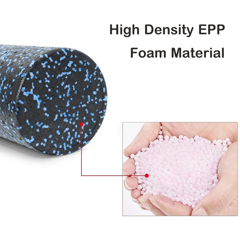 45cm High-Density EPP Foam Roller and Yoga Ball Set for Deep Tissue Massage and Muscle Release Exercises