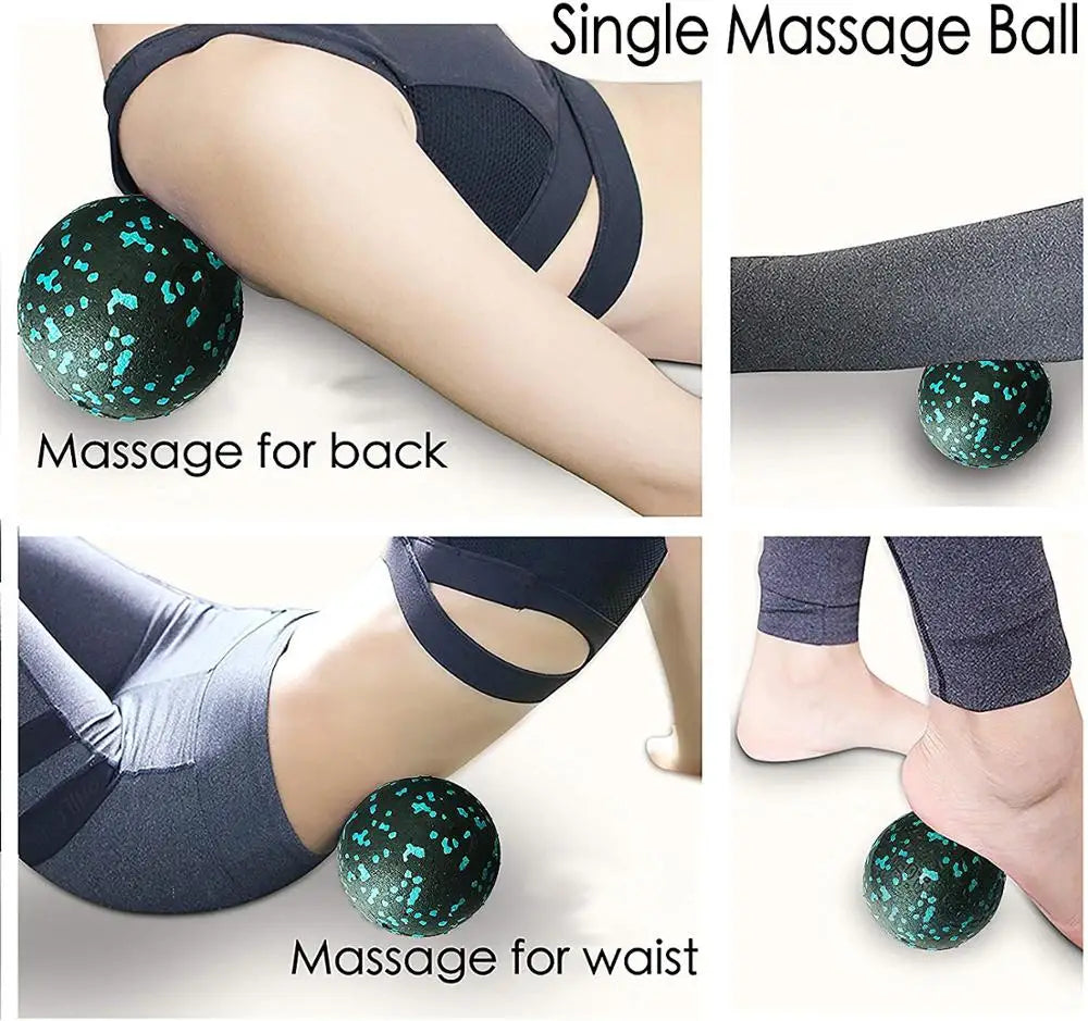 45cm High-Density EPP Foam Roller and Yoga Ball Set for Deep Tissue Massage and Muscle Release Exercises