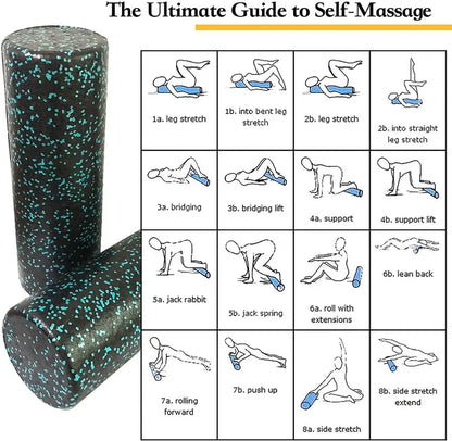 45cm High-Density EPP Foam Roller and Yoga Ball Set for Deep Tissue Massage and Muscle Release Exercises