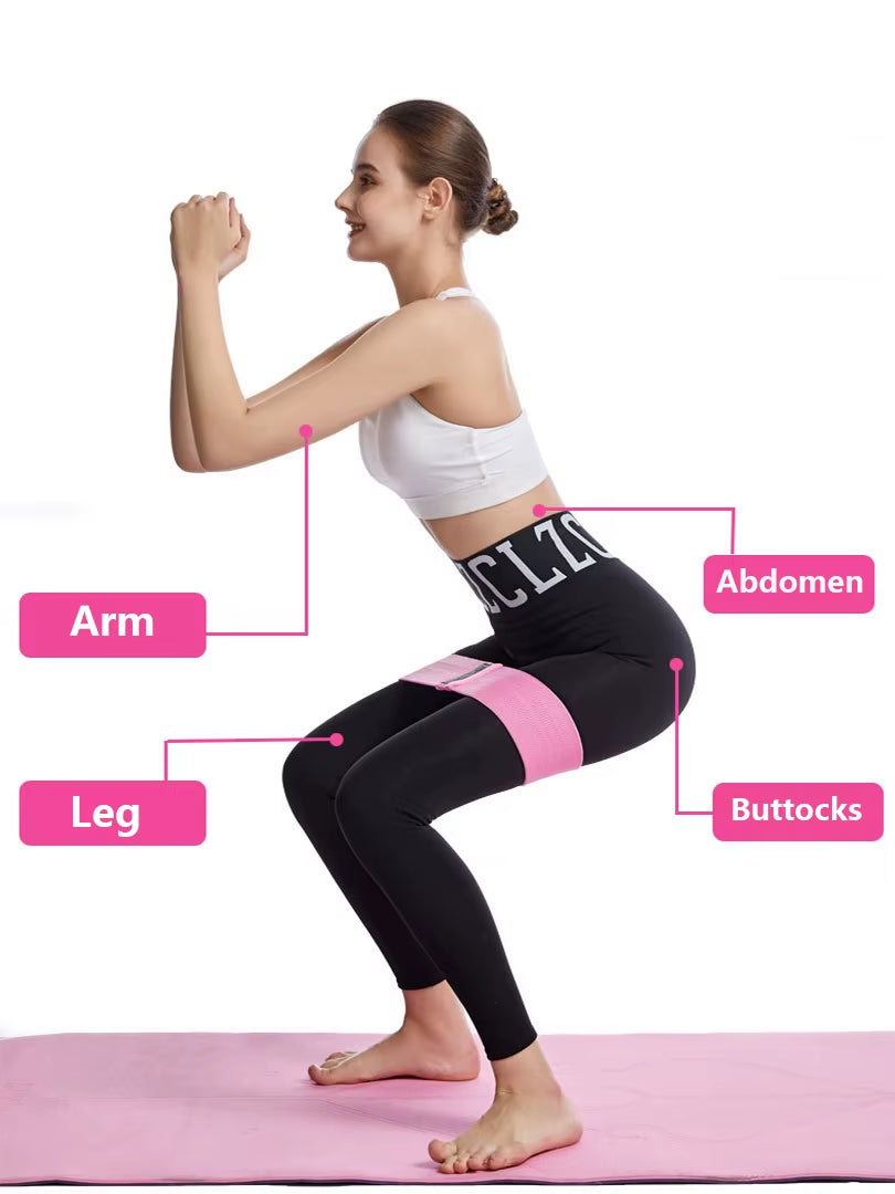 1 Piece of Elastic Rubber Band Fitness Yoga Resistance Band Suit Hip Expander Sports Gym Fitness Equipment Ladies Home Workout