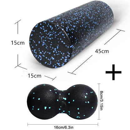 45cm High-Density EPP Foam Roller and Yoga Ball Set for Deep Tissue Massage and Muscle Release Exercises