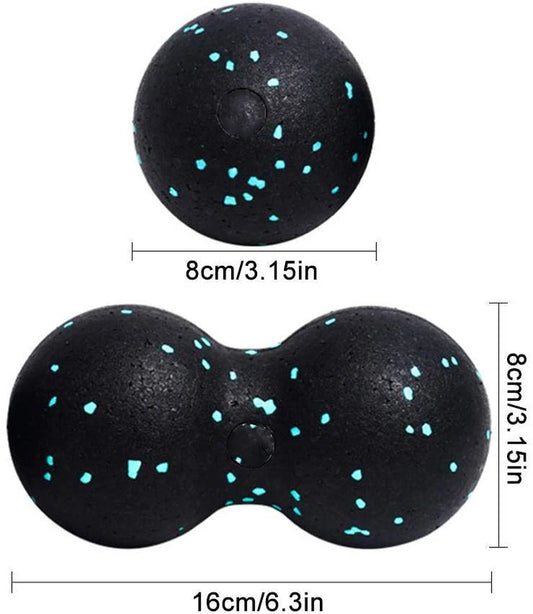 45cm High-Density EPP Foam Roller and Yoga Ball Set for Deep Tissue Massage and Muscle Release Exercises